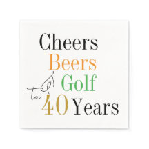 40:e födelsedagen Cheers Öl Golf Födelsedagsfest
