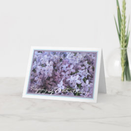 40:e födelsedagen Donna Lilacs Vår blommor Elegant Kort