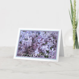 40:e födelsedagen Donna Lilacs Vår blommor Elegant Kort