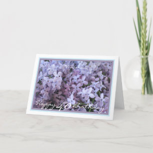 40:e födelsedagen Donna Lilacs Vår blommor Elegant Kort