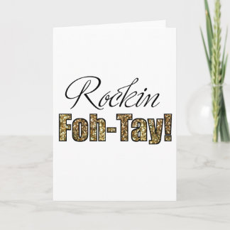 40:e födelsedagen eller tack... Kortet Rockin'Foh- Tack Kort