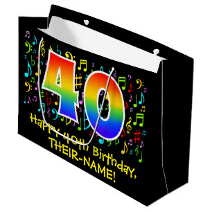 40:e födelsedagen - färgstarka musiksymboler, re