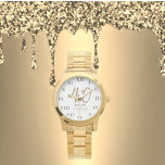 40:e födelsedagen för hennes 40-Guld Girly-Elegant Armbandsur<br><div class="desc">40 år gammal. Öst. 1983. 40:e födelsedag,  40:e,  40:e år,  guld,  feminin,  klocka för henne.</div>