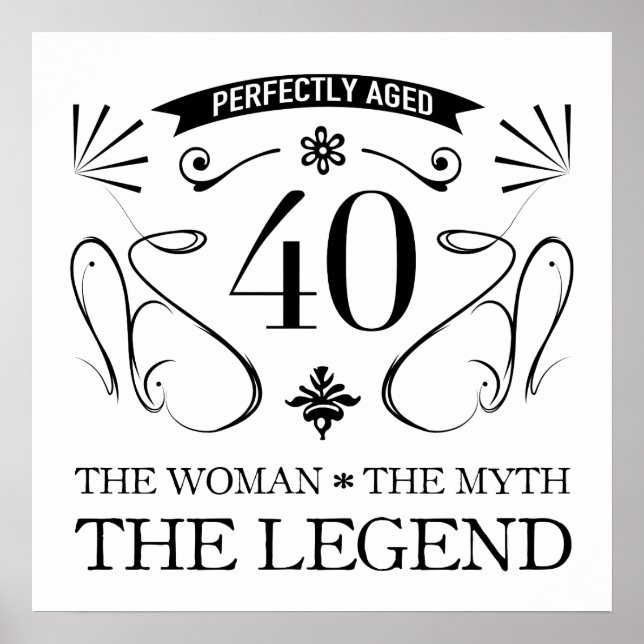 40:e födelsedagen för kvinnor poster (Framsidan)