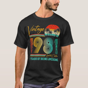 40:e födelsedagen Gift Manar Women Vintage 1981 Re T Shirt