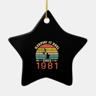 40:e födelsedagen - håll kvar den sedan 1981 Ret Julgransprydnad Keramik