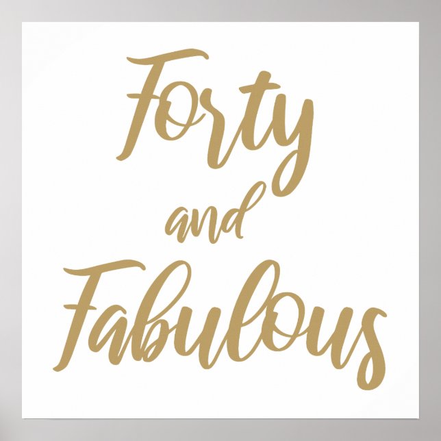 40:e födelsedagen Humor Poster (Framsidan)