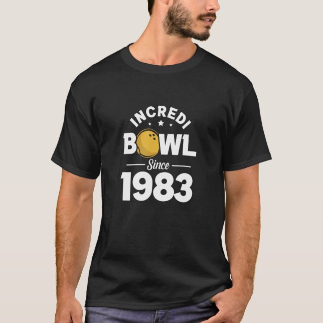 40:e födelsedagen Inkrei Bowl sedan 1983 Bowlarear T Shirt (Framsida)