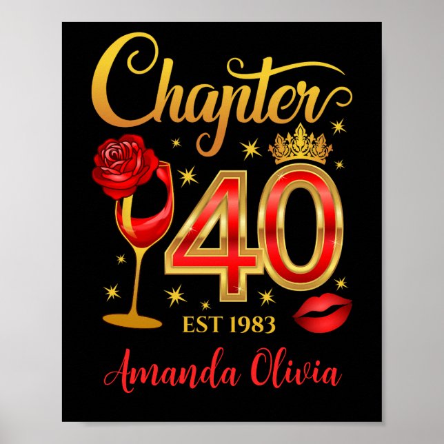 40:e födelsedagen, kapitel 40 dam, kvinnor poster (Framsidan)