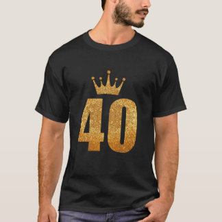 40:e födelsedagen Kung Queen-Royalet 40:e födelsed T Shirt