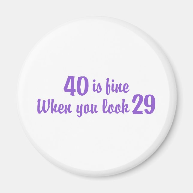 40:e födelsedagen magnet (Framsidan)
