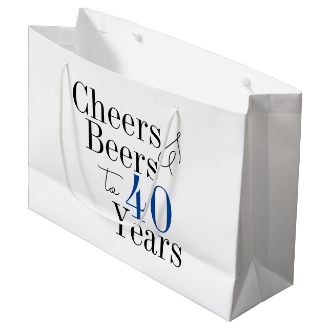 40:e födelsedagen Öl och Cheers Typography Party (Framsidan Vinklad)