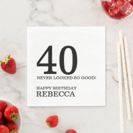 40:e födelsedagen pappersservett