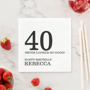 40:e födelsedagen pappersservett