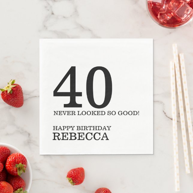 40:e födelsedagen pappersservett (Insitu)