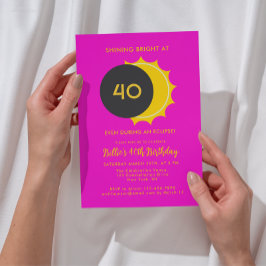 40:e födelsedagen | Partiell solenergi Eclipse 202 Inbjudningar
