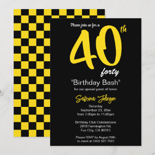 40:e födelsedagen Party Anpassa Inbjudningar