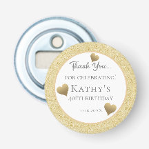 40:e födelsedagen Party favors Guld Hearts