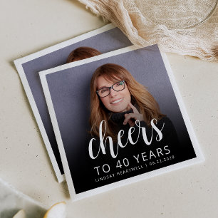 40:e födelsedagen Party fotovita skribenter Pappersservett