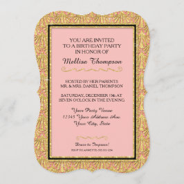 40:e födelsedagen Party Glam Underbar Gatsby Stil Inbjudningar