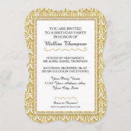 40:e födelsedagen Party Glam Underbar Gatsby Stil Inbjudningar