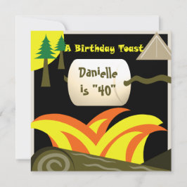 40:e födelsedagen Party och Marshmallow Toast Inbjudningar