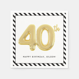 40:e födelsedagen Party Pappersservett
