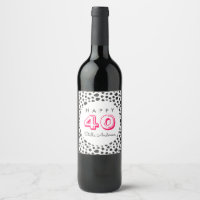 40:e födelsedagen Party | Roligt Black Dots Mönste