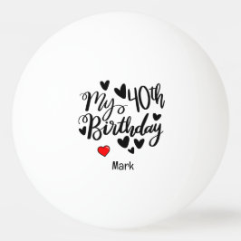 40:e födelsedagen pingisboll