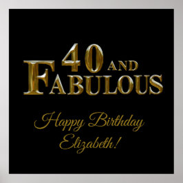 40:e födelsedagen poster