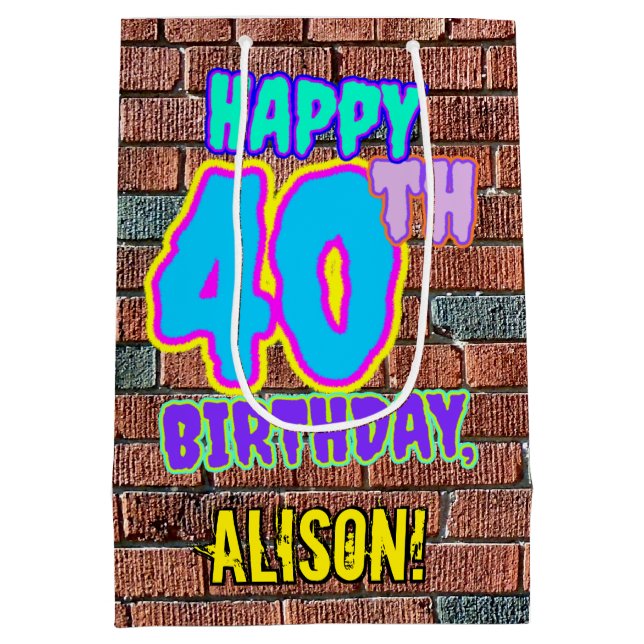 40:e födelsedagen: Roligt, Urban Graffiti Inspired (Baksidan)