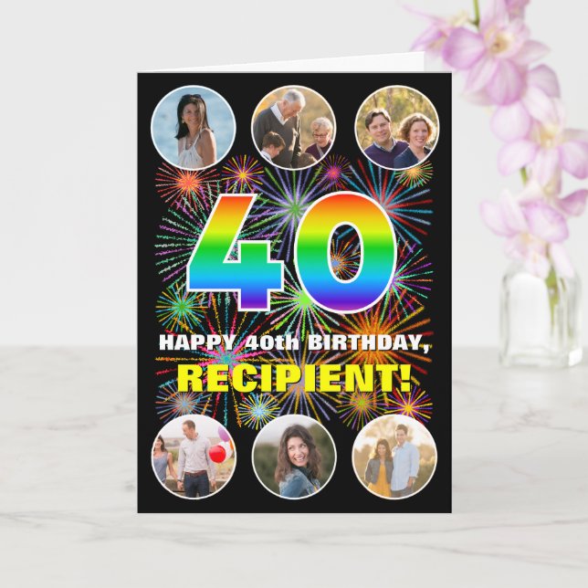 40:e födelsedagen: Roligtens regnbågsnr, eget namn Kort (Orkide)