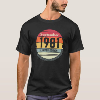 40:e födelsedagen september 1981 40 år Gift Women T Shirt