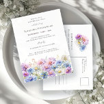 40:e födelsedagen september födelsemånad blomma inbjudan vykort<br><div class="desc">Perfekt tema för en September-födelsedag. Elegantens rosa,  lila,  vita och blå stjärnor dekorerar denna prisvärda vykortsinbjudan. All text kan redigeras.</div>