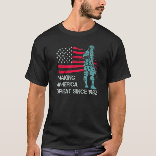 40:e födelsedagen Skapar Amerika Underbart sedan 1 T Shirt (Framsida)