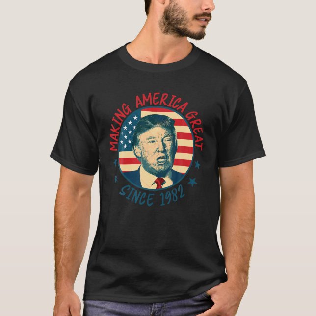 40:e födelsedagen Skapar Amerika Underbart sedan 1 T Shirt (Framsida)