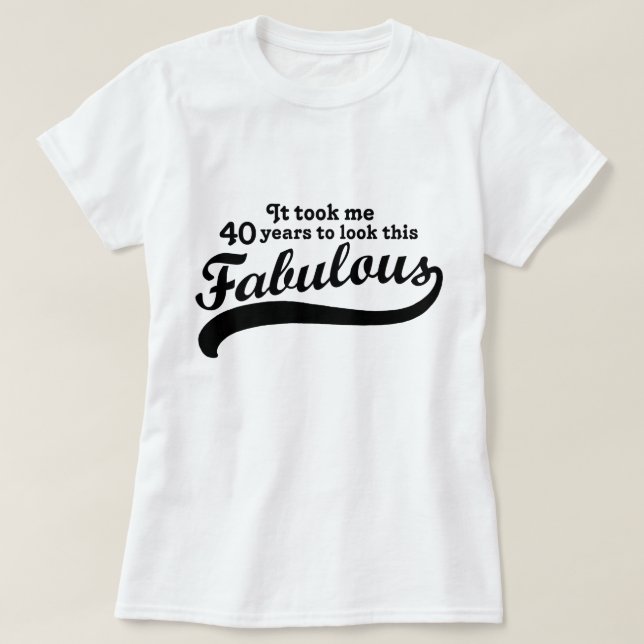 40:e födelsedagen t-shirt (Design framsida)