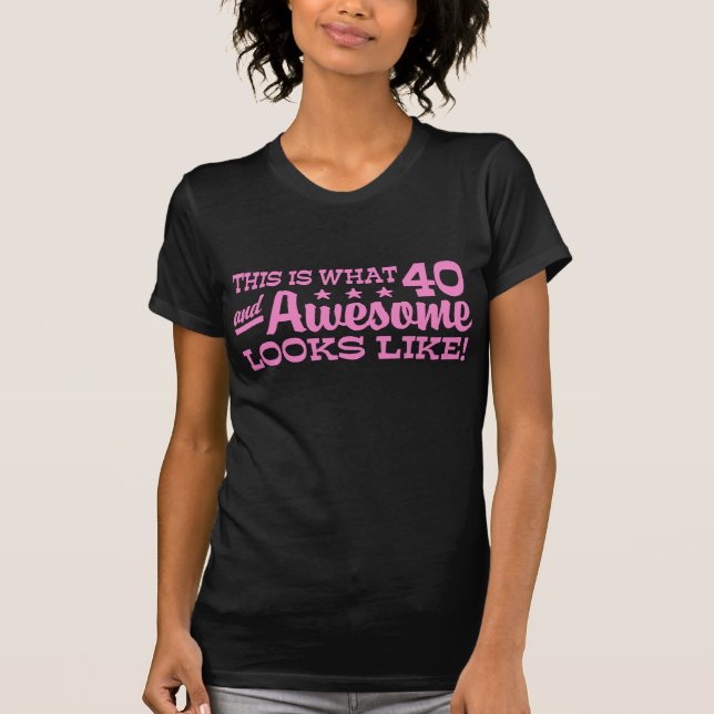 40:e födelsedagen tee shirt (Framsida)