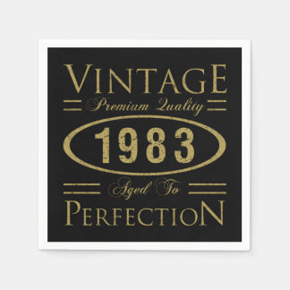 40:e födelsedagen Vintage 1983 Pappersservett
