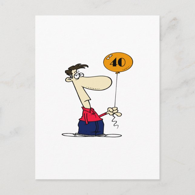 40:e födelsedagen vykort (Framsida)