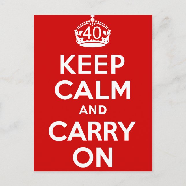 40:e födelsedagen vykort (Framsida)