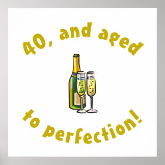 40:e födelsedagens Åldras till erektion Poster
