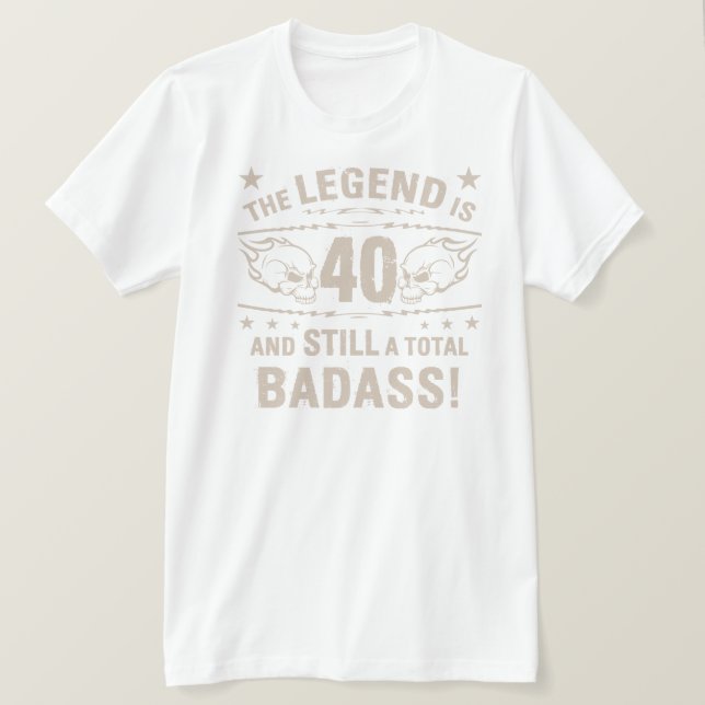40:e födelsedagsbadass t shirt (Design framsida)
