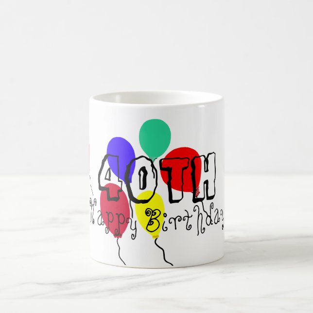 40:e födelsedagsballongen Milstolpe Mugg (Center)