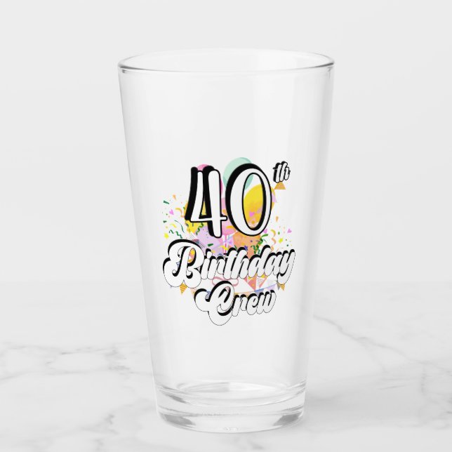 40:e födelsedagsbesättningen, 40 Party-besättninge Glaskopp (Framsida)