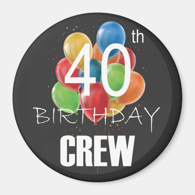40:e födelsedagsbesättningen, 40 Party-besättnings Magnet (Framsidan)