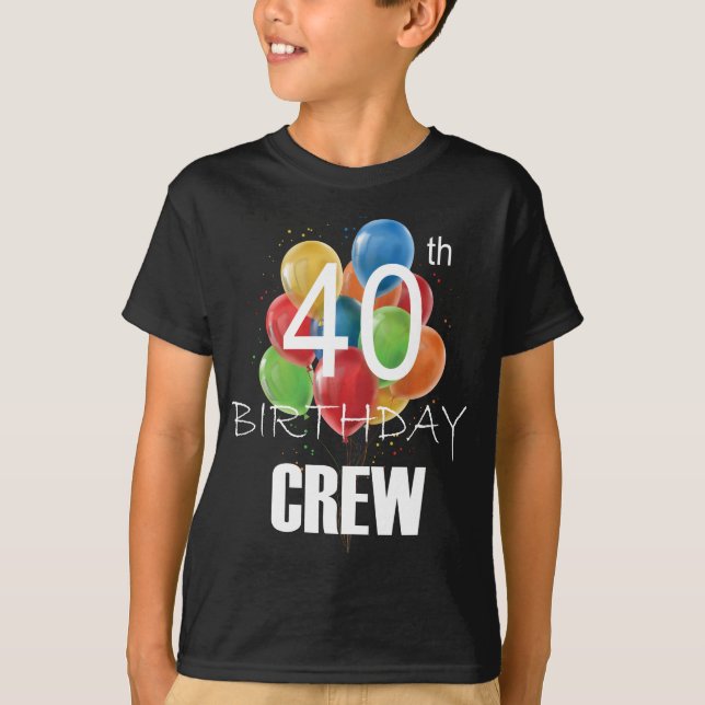 40:e födelsedagsbesättningen 40 Party Crew Group B T Shirt (Framsida)