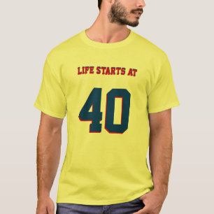 40:e födelsedagsdagen Joke Life börjar vid 40 T Shirt