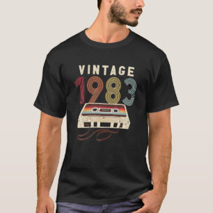 40:e födelsedagsdagen Vintage 1983 Kassettband 40 T Shirt