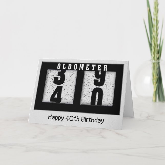 40:e födelsedagsdometer kort (Framsida)